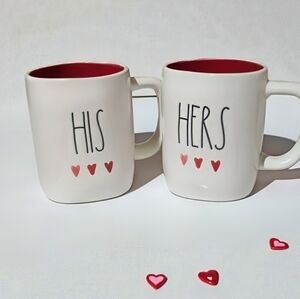 NEW Rae Dunn HIS and HERS Valentine's Day Mugs